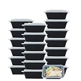 NutriBox [20 value pack] single one compartment 12oz MINI Meal Prep Food Storage Containers - BPA Free Reusable Lunch bento Box with Lids - Spill proof, Microwave, Dishwasher and Freezer Safe