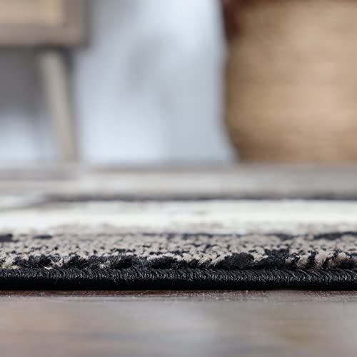 SUPERIOR Indoor Area Rug, Jute Backed, Modern Geometric Patchwork Floor