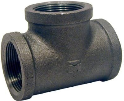 PANNEXT FITTINGS B-TEE05 Equal Tee, 1/2", Black