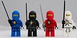 Lego Ninjago Set of 4 Ninjago Minifigures - Jay, Kai, Cole, Zane