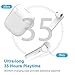 Wireless Earbuds Bluetooth 5.0 Headphones, Cshidworld True Wireless Stereo Earphones with 35Hrs Playback, Hi-fi Sound Bluetooth Headset with Charging Case, One-Step Pairing (White)