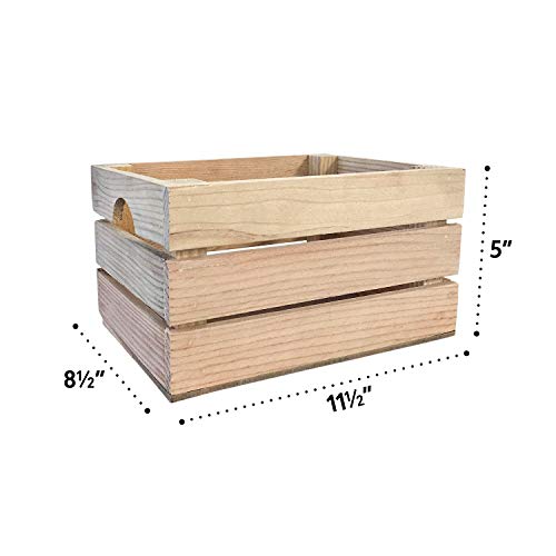 Rustic Decorative Wood Crates Set Of 3 Natural Wood Import