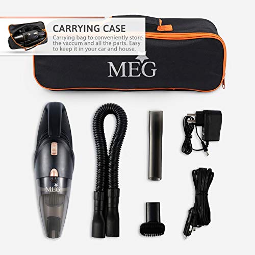 MEG Car Handheld Vacuum Cleaner Cordless, Rechargeable,106W Lithium Battery, Small&Lightweight