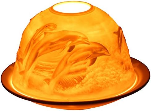 Welink Light-Glow Tealight Candle Holder, Dolphins