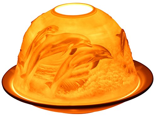 Welink Light-Glow Tealight Candle Holder, Dolphins