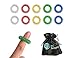 bA1 Sensory - Spiky Acupressure Massage Finger Ring Set (Pack of 10) Handheld Fidget Toy for Kids Teens & Adults - Silent Stress Reducer & Massager - Aids with Focus ADD ADHD OCD & Autism