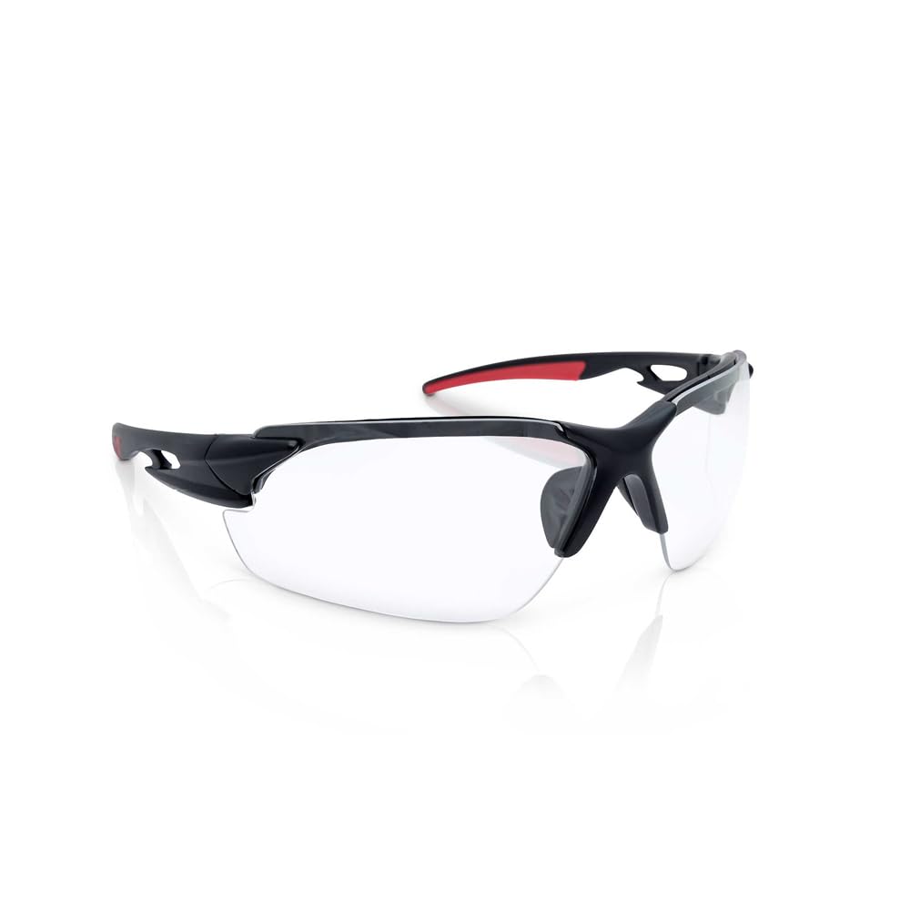 Sellstrom S72300 XP450 Premium Safety Glasses/Protective Eyewear - Clear Lens, Anti-Fog Coating, (K & N Rated) Soft Nose Piece (Qty 1), black