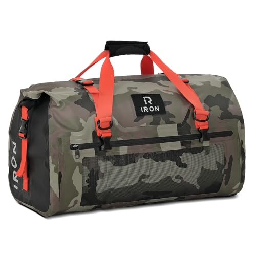 BORLENI Motorrad Hecktasche Gepäckrolle wasserdicht 50L – Premium Motorradtasche mit Rolltop, Reflektoren & MOLLE-System, als Reisetasche/Satteltasche