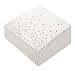 Juvale Rose Gold Confetti Cocktail Napkins - 5 x 5 in, 100 Count, 3-Ply Disposable - Polka Dotted Foil for Wedding Receptions & Bridal Showers - Beverage & Dessert Use