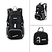 Durable Lightweight Packable Daypack Water Resistant Travel Backpack/Foldable & Hiking Black Backpack