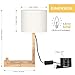 HAITRAL Bedroom Table Lamp - Fun Desk Lamps with Wooden Base Unique Table Lamps for Kids Room, Living Room, Bedroom, Office, Reading Room
