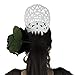 Ole Ole Flamenco Spanish Hair Comb Accessory for Dancers - Ornamental Black Peineta for Girls and Women from Spain - Traditional Spanish Dance (White)
