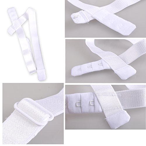 Lady Up 3 Pieces Fashionable Low Back Bra Converter Fully Adjustable Bra Strap Extender
