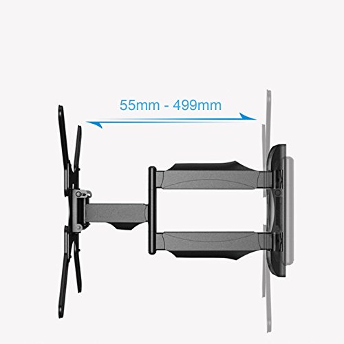 Yuanshikj TV Wall Mount for most 17"-55" LED LCD Plasma Flat Screen Monitor up to 88 lb VESA 400x400 with Full Motion Swivel Articulating 20 in Extension Arm,Bubble Level