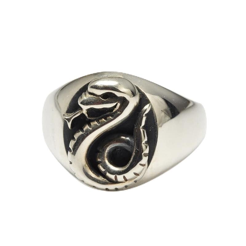 Moon Malfoy Family Badge Snake Academy 925 Silver Ring Pure