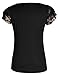 TrendiMax Women Gothic Skull Tank Tops Punk Rock T Shirt Lace Patchwork Floral Death Top Blouse