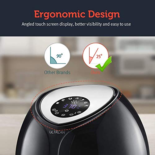 Ultrean Air Fryer 6 Quart , Large Family Size Electric Hot Air Fryer XL