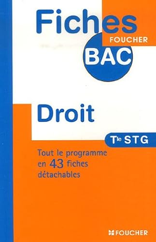 Download FICHES BAC DROIT TERMINALE STG (Ancienne Edition) PDF