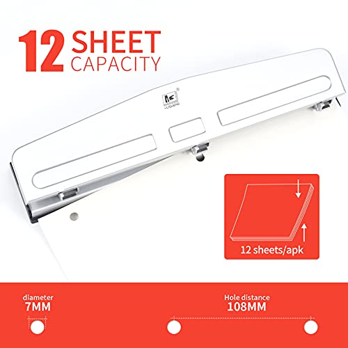 Weibo Heavy Duty 3Hole Punch Tool, Hand Held Commercial Effortless
