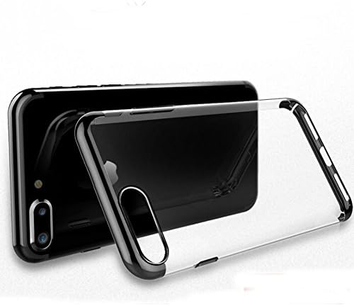 Ultra Thin Glossy Clear Shockproof Hard Bumper Cover Case For iPhone 7 / Jet Black