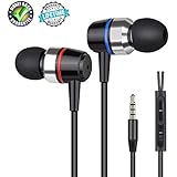 Earbuds Stereo Earphones in-Ear Headphones Earbuds Microphone Mic Volume Control Noise Isolating Wired Ear Buds Compatible iPhone Android Phone iPad Tablet Laptop 3.5mm Devices Headphones