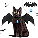 Mitcien Pet Cat Halloween Costume Cat Collar LED Bat Wings Black for Pet Halloween Costumes for Cats Small Dogs Puppy Costume Accessories Sisal Ball