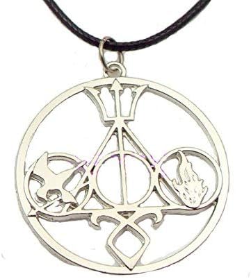 jzmfashions Multi Fandom Necklace: Divergent, Potter, Percy, Mockingjay, Mortal Instruments