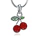 SoulBreezeCollection Red Cherry Necklace Fruit Pendant Charm Gift Fashion Jewelry