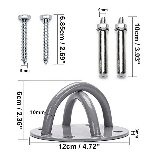 CCTRO Ceiling Anchor, Wall Mount Bracket X Mounts Anchor for Suspension Straps Resistance Trainer Olympic Rings Fitness Training Yoga Swing Battle Rop