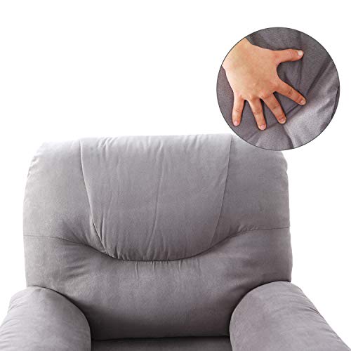Modern Power Recliner with USB Charging Port - LCH Heavy Duty Microfiber Single Reclining Sofa Chair Living Room Furniture