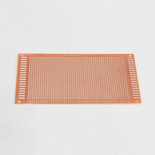 Oak-Pine 10Pcs Printed Universal Breadboard - Composite PCB Boards Single Sided Printed Circuit Board for Prototyping, Electronic Creating Projects, Prototype Kit for DIY (15x9cm / 5.9’’x 3.5’’)