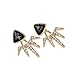 Women Lady Crystal Rhinestone Dangle Ear Stud Earrings by SUNSCSC (golden)