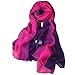 Unilove Summer Silk Scarf Gradient Color Long Lightweight Sunscreen Shawls for Women (Rose Red)