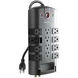 Belkin 12-Outlet Pivot-Plug Power Strip Surge Protector with 8-Foot Power Cord, 4320 Joules (BP112230-08)