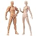 Tulas 2 Pcs/Set Action Figure Model, Human Mannequin Man /Woman Action Figure Equitment with Accessories Kit,Suitable for Sketching, Painting, Drawing, Artist, Kids, Cartoon Figures Action
