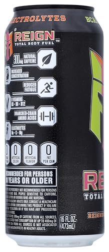REIGN TOTAL BODY FUEL, REIGNBOW SHERBET DRINK, 16 FL OZ, BLACK