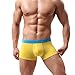 Voberry Sexy Underwear Men's Boxer Briefs Shorts Bulge Pouch Soft Underpants (M, Yellow)