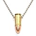 Cobrabraid Real 45 Caliber Bullet Necklace on 24-Inch Nickel Plated Ball Chain