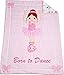 EVERYDAY KIDS 4 Piece Toddler Bedding Set -Born to Dance Ballerina- Includes Comforter, Flat Sheet, Fitted Sheet and Reversible Pillowcase