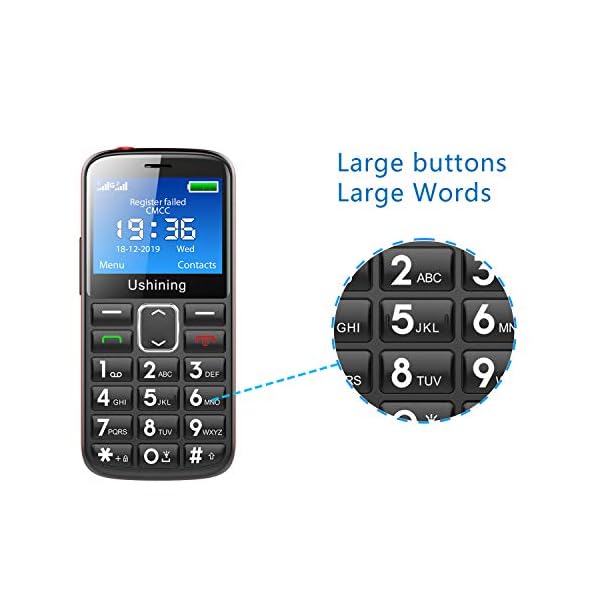 GSM-Big-Button-Mobile-Phone-for-ElderlyDual-Sim-Free-Basic-Mobile-PhoneUnlocked-Senior-Phone-with-SOS-Button-Speed-Dial-1000mAh-HAC-Torch-Side-Buttons-Bluetooth-Charging-Dock-Black ukuu 2G Unlocked Basic Mobile Phone for Seniors with Large Colour 2.4 inch Display, Big Button and Charging Dock [UK and…