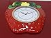 3D Strawberry Shaped Hand-Painted Cermic Kitchen Wall Clock 13-1/2