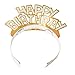 Juvale 24-Pack Happy Birthday Glitter Tiara Headbands, 4 Assorted Colors