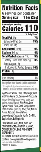 NATURE VALLEY CRUNCHY DIPPED GRANOLA SQUARES, PEANUT BUTTER CHOCOLATE, 6 COUNT, 4.68 OZ