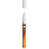 Molotow ONE4ALL Acrylic Paint Marker, 1mm Extra Fine, Signal White, 1 Each (127.102)