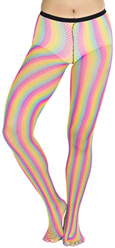 rainbow fishnet tights