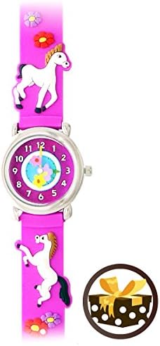 Playful Ponies (Light Purple) Gone Bananas Girls Time Teacher Waterproof Pony Watch in a Holiday Gift Box