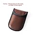 Pu Leather Cell Phone Anti-Tracking Anti-Spying GPS RFID Signal Blocker Pouch Case Bag Handset Function Bag (Brown)