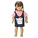 MagiDeal Pink T-shirt Shoulder Strap Dress Hat Outfit for 17inch Zapf Baby Born Dolls