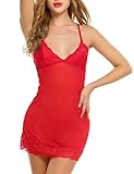 Avidlove Women Chemises Sexy Lingerie Babydoll Sleepwear Strappy Lace Dress