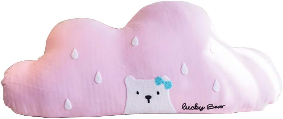 GAOQQ Cloud Shape Multi-Function Cushion, Children's Room/Crib/Sofa Soft and Comfortable Pillow Removable and Washable,Pink-10050CM